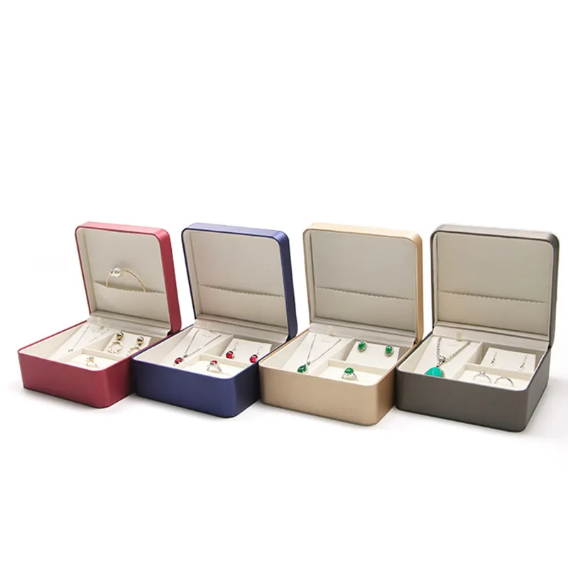 PU leather case jewelry box Ring necklace jewelry box Pendant bracelet storage box jewelry packaging