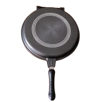 Poêle à frire double face ronde OEM Offre Spéciale de 32cm marmite à bascule pour barbecue poêle à griller casseroles en aluminium