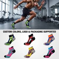Chaussettes de compression personnalisées, bas de compression antidérapants en maille, pour marathon, randonnée, antimicrobiens, performance, logo OEM imprimé, unisexe