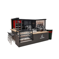 Promotion : Kiosque de café/bar/bubble tea en bois massif sur mesure pour centre commercial