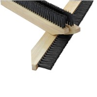 Brosse de nettoyage industrielle pour toutes sortes de machines, étanche, pour lattes de bois, à long manche, en fibres chimiques PP