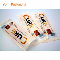 Envoltura de barra de energía de bocadillo de Chocolate Heal Seal personalizada Envoltura de barra de proteína de goma de caramelo de papel de aluminio Envoltura de sello trasero
