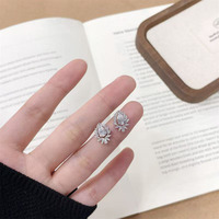 Orecchini a Goccia Eleganti in Oro Bianco 18K con Diamanti Coltivati in Laboratorio, Gioielli Raffinati per Donne, Set di Orecchini in Oro