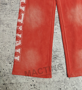 <span class=keywords><strong>Pantaloni</strong></span> da <span class=keywords><strong>Tuta</strong></span> da Uomo Personalizzati di Alta Qualità, 100% Cotone, 450 Gsm, Pesanti, Stile Vintage, Lavaggio Acido, Gamba Dritta Oversize - Product Image 4