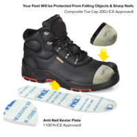 Chaussures de sécurité en cuir pleine fleur Nubuck LeatherQua pour laboratoire chimique, résistantes aux odeurs, pour hommes