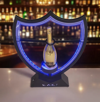 Dom P Champagne Vip Service Led Bottle Presenter Display Holder Sign for Club Metal Acrylic Led Lights
