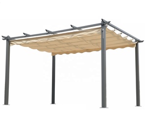 Pérgola de Jardín de Aluminio Impermeable para Exteriores 3x4M con Techo de Lamas OG01073-A Gazebo de Jardín OG01073-A - Product Image 1