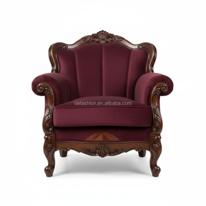 OE-FASHION Sofá de 3 Plazas de Estilo Clásico de Lujo, Acabado en <span class=keywords><strong>Roble</strong></span>, Terciopelo Personalizable, Muebles de Sala de Estar Estilo Dubái - Product Image 4
