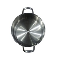 Marmites à soupe commerciales de nouveau design et marmites de cuisson en acier inoxydable à double poignée 430 meilleurs pots à soupe et de stockage