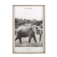 Sofine – art mural de haute qualité pour salon avec thème de protection des éléphants en noir et blanc