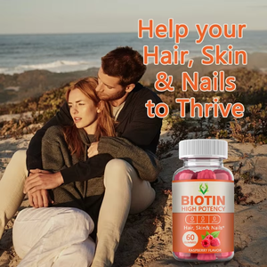 Gomitas de Biotina de Alta Potencia 5000MCG, Sabor Frambuesa, Favorecen la Salud del Cabello, la Piel y las Uñas para Mujeres, Gran Venta - Product Image 6