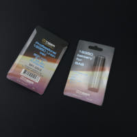 Emballage en blister transparent de forme personnalisée pour batterie, emballage en plastique pliable à trois volets avec carte en papier imprimée