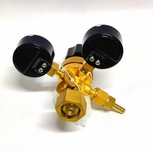 Vanne de réduction de pression AR/CO2 haute pression tout en cuivre, régulateur d'exportation mini argon/dioxyde de carbone de style américain - Product Image 5