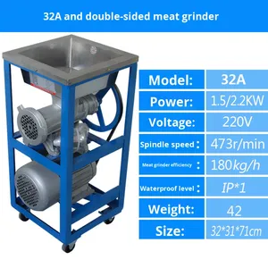 Cá Mập Trực Tiếp 32 Lớn Thương Mại Điện Thịt Gà Xương Máy Xay 220V Công Suất Cao Đa Chức Năng Xương Máy Xay 1-Năm - Product Image 3