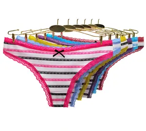 Ultimo stile delle ragazze del cotone bianco sexy tanga della biancheria intima per le donne