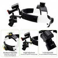 Lampu Kepala LED Nirkabel 5W Baru, Loupe Gigi Ergonomis yang Dapat Dipasang di Kepala, Loupe Zoom Ergonomis yang Dapat Disesuaikan 4x-6x