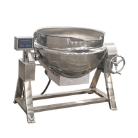 Sauce de cuisson des aliments cuits 300L marmite braisée équipement de viande braisée automatique chauffage électrique agitation planétaire marmite bouillante