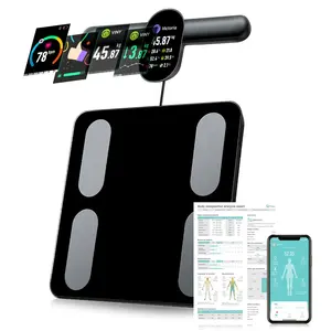 Welland TFT Display analítica 8 Eletrodos Balança Inteligente Balança de Análise de Peso Gordura Corporal Fonte de Energia Elétrica