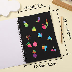 48個レインボーマジックスクラッチアートペーパーキット水中世界ドローイングクラフト誕生日パーティーデコレーション子供用ペーパークラフトギフト - Product Image 1