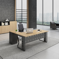 Table de bureau en bois moderne en forme de L pour PDG et directeur de bureau pour mobilier de bureau Table de direction de bureau