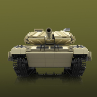 Kalıp kral 20020S askeri motorlu oyuncaklar teknik APP uzaktan kumanda savaş montaj modeli Set No.Leopard3 tankı yapı taşı