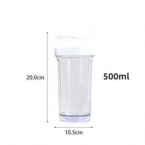 Botella mezcladora de polvo de proteína para fitness, botella de agua transparente para deportes de gimnasio, personalizada - Product Image 5