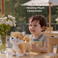 Jouet en peluche électrique pour enfants, chien réaliste qui aboie et saute, 31 cm-50 cm, unisexe pour bébés