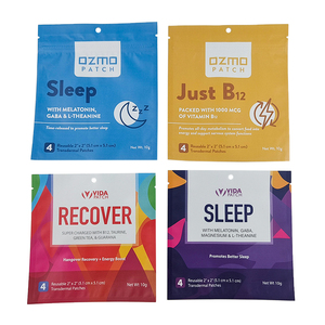 Piccola Bustina in <span class=keywords><strong>Plastica</strong></span> Termosaldabile con Interno in Alluminio per Confezione <span class=keywords><strong>di</strong></span> Vitamina B12, Cerotti per il Sonno, Sacchetto Bustina - Product Image 3