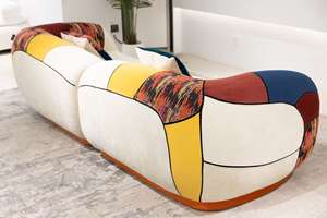 गर्म बिक्री nordic आधुनिक सरल आराम सोफे कुर्सी नवीनतम डिजाइन शैली न्यूनतम कपड़े विशेष आकार के लिविंग रूम सोफा - Product Image 3