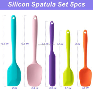Espátulas de silicona, espátulas de goma resistentes al calor, núcleo antiadherente, espátula flexible sin costuras - Product Image 2
