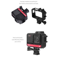 Cadre de protection Takenoken avec double support de chaussure froide accessoires DSLR boîtier Cage pour caméra de sport Insta 360 ONE R Action