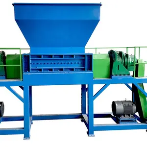 Waste Plastic Used Rubber Tires Recycling Machines Double Shaft Shredder