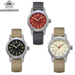 นาฬิกาข้อมือแบบเรโทร 36 มม. รับผลิตแบบ OEM ODM พร้อมโลโก้ตามสั่ง กลไกอัตโนมัติจากญี่ปุ่น เรืองแสง C3 สายไนลอน กันน้ำลึก 200 เมตร - Product Image 1