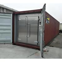 Conteneur frigorifique de 20 pieds à double alimentation avec compresseur chinois à fréquence variable, porte sur mesure, pour l'approvisionnement en produits frais des communes isolées