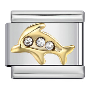 Charm Italiano Personalizzato con Zirconi Incastonati a Forma di Delfino, Farfalla, Uccello, Compatibile con <span class=keywords><strong>Bracciali</strong></span> in Acciaio Inox da 9mm, Gioielli <span class=keywords><strong>per</strong></span> <span class=keywords><strong>San</strong></span> <span class=keywords><strong>Valentino</strong></span> - Product Image 3