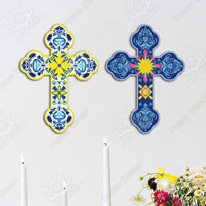 Plakat desain plak seni dinding kayu Crucifixion pedesaan untuk hadiah Dekor dinding rumah plakat tanda kayu - Product Image 4