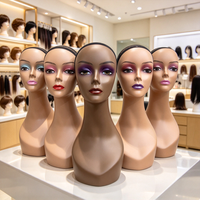 Tête de mannequin femme haut de gamme avec épaules pour maquillage, coiffure, usage scolaire et présentation en magasin