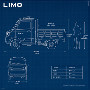 Intelligenter 4-Rad-Elektro-Cargo-Pickup für Landwirtschaft und Reisen Elektrischer Stadt-Cargo-Pickup <span class=keywords><strong>LIMO</strong></span> Antu Urban Commuter Truck Großbestellpreis - Product Image 6
