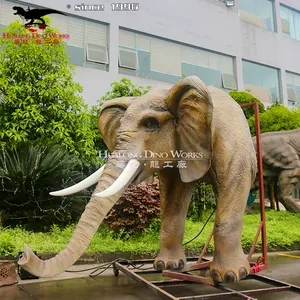 Yaşam boyutu gerçekçi yüksek kaliteli fil modeli animatronic hayvanlar