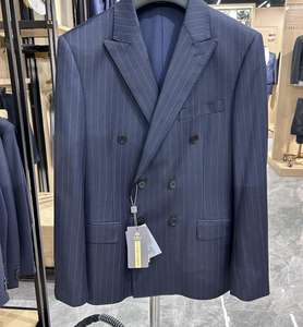 Giacca da uomo tailleur da uomo di ultimo Design elegante <span class=keywords><strong>stile</strong></span> bottone Plaid doppiopetto <span class=keywords><strong>abbigliamento</strong></span> <span class=keywords><strong>maschile</strong></span> - Product Image 5