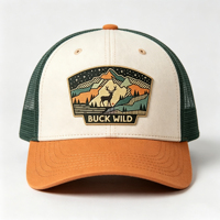 Casquette Trucker Unisexe Vintage pour Sports de Plein Air avec Visière Courbe Réglable et Logo Personnalisé en Patch Tissé – Fournisseur d'Usine