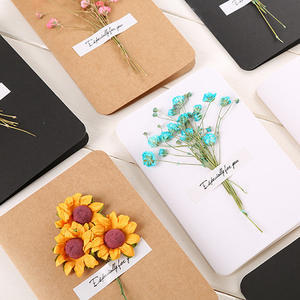 Cartes de remerciement en gros, cartes de vœux florales avec fleurs séchées - Product Image 4
