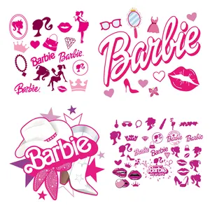 Barbie Custom Barbie Ready To Press DTF Clear Film Screen Print Plastisol Transfers Wholesale Heat Transfer Designs For T Shirts