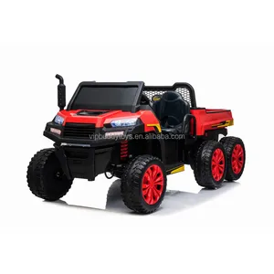 New Ride on Tractor Six Wheels Kids Driving Battery Powered Electric Wholesale Toy Cars with Tipping Bucket