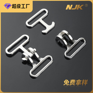 Metal <b>Clip</b> Buckle Silver Color Durable Garment Use <b>Spring</b> 2022 Solid Pattern Q055-25 - Product Image 5