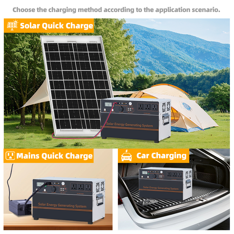 Aiya3000 watt 3000WH household solar off grid photovoltaic generator, emergency energy storage portable small power station · image 4