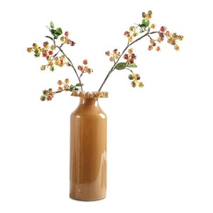 แจกันดอกไม้แก้วสีคาราเมลทันสมัย ของตกแต่งบ้านบนโต๊ะ - Product Image 5