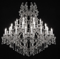 Lustre en cristal extra large classique de fantaisie de Maria Theresa pour le banquet d'événement de mariage
