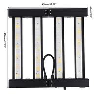 Barre lumineuse LED linéaire à spectre complet dimmable 318 100W en aluminium pour la croissance des plantes en serre de floraison