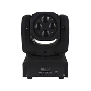 Lampu Kepala Bergerak Mini Led 65W untuk Konser Panggung Kelab Malam Lampu Lantai Pernikahan Mini Beamer Hitam